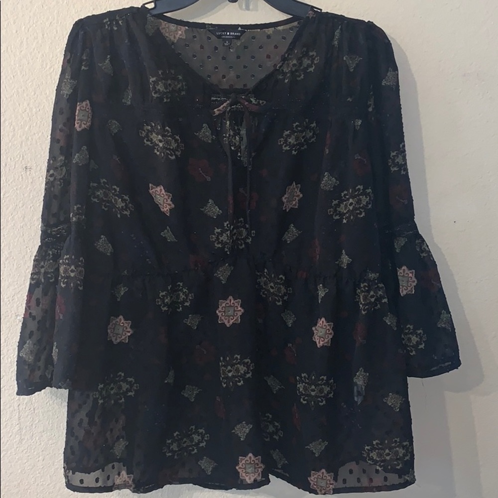 Lucky Brand Sheer Tunic